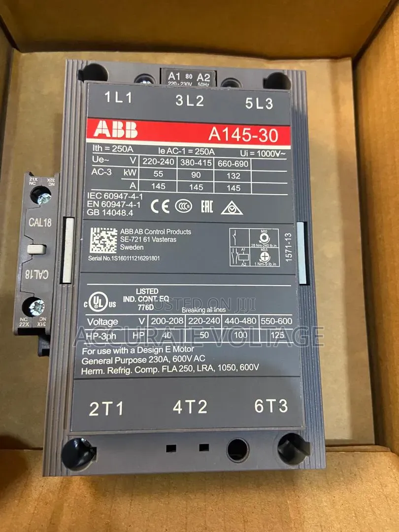 250a 220v 3p Abb Contactor