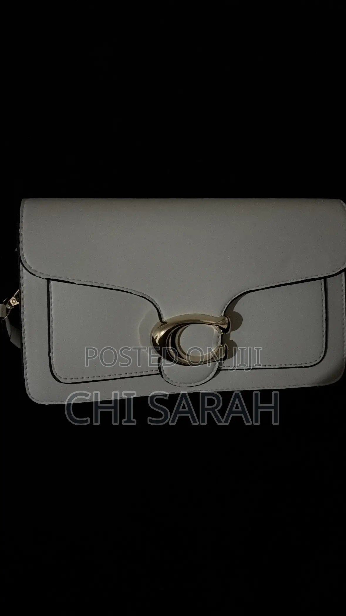 White Medium Sized Coach Bag