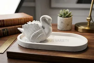 White Swan and Tray Duo