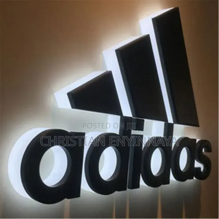Illuminated Black and White Indoor Signage