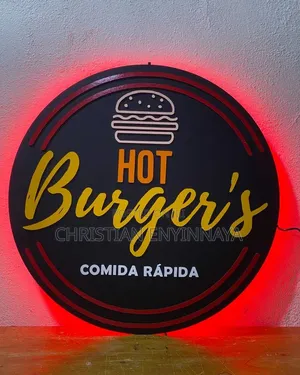 Round Black Indoor Sign