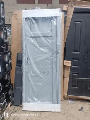 Grey PVC Toilet Door