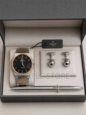 Hislon Quality Watch, Cufflinks and Pen Men's Set