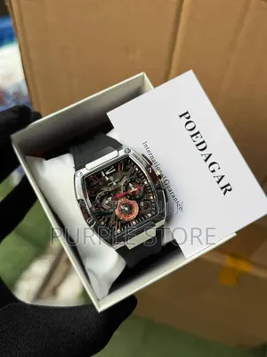 Poedagar Chronograph. "Rubber Strap" Watches