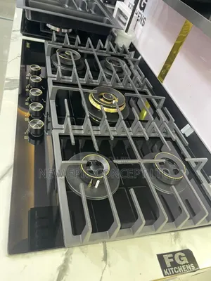 Knob Control 5 Burner Gas Cooker Top Table