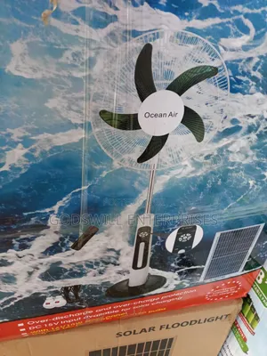 18-inch Rechargeable Stand Fan Featuring A 12v 5ah Battery