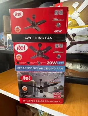 Itel Ac/Dc Solar Ceiling Fan Long and Short Available
