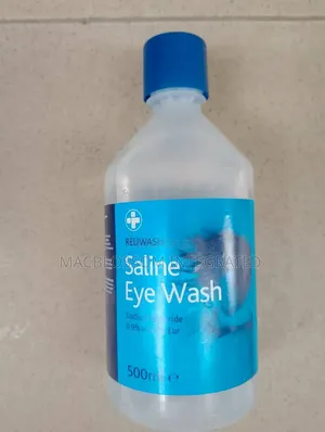 Bottle Of Saline Eye Wash Solution
