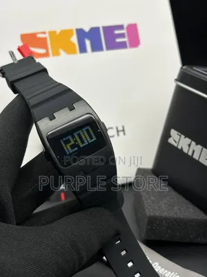 Skmei Sleek Rubber Strap Digital Display Wristwatches With Alarm