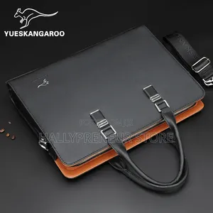 Men's Genuine Leather Laptop Bag Office Shoulder Bag