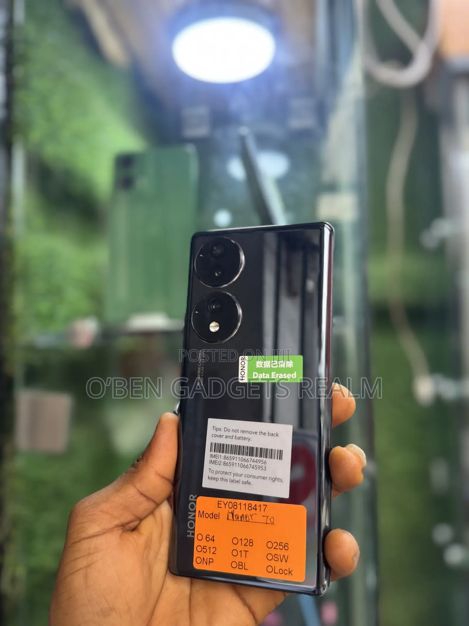 Honor 70 128 GB Black