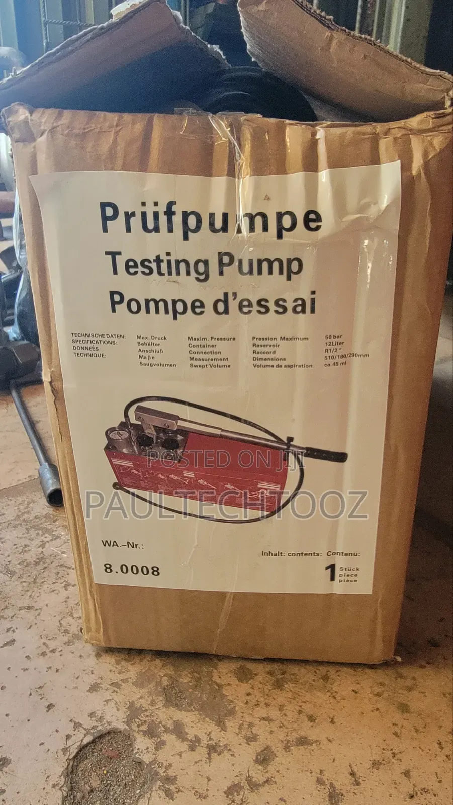 Pressure Testing Bucket