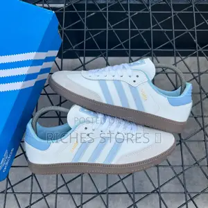 Adidas Samba Og Sneakers | Blue, White Brown Sole