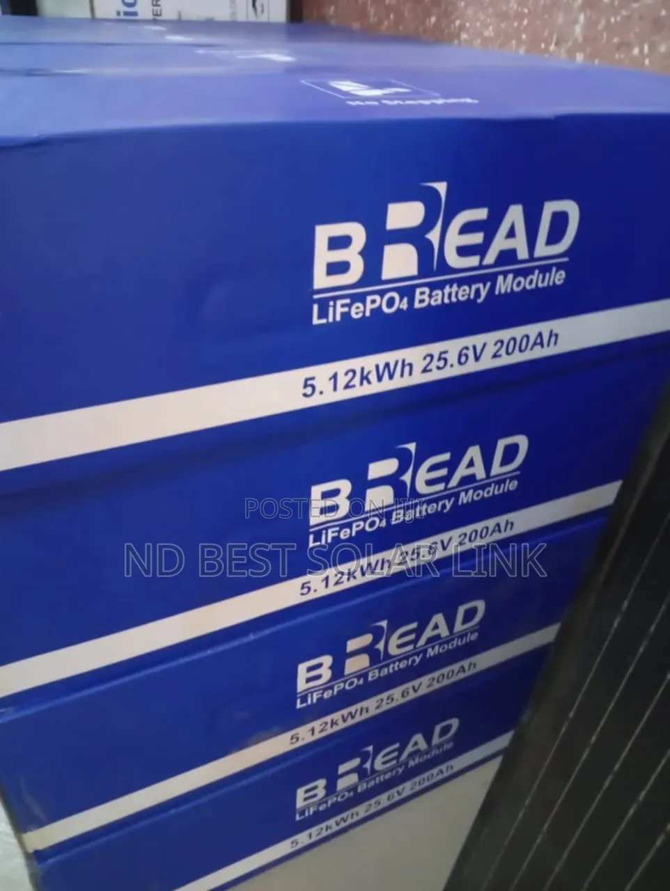 5.12kwh 25.6v Bread Lithium Ion Battery