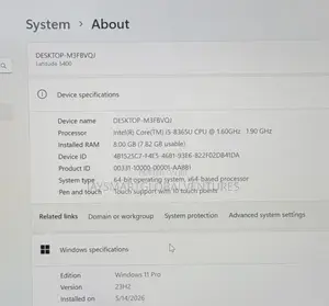 Laptop Dell Latitude 5400 8GB Intel Core i5 SSD 256GB
