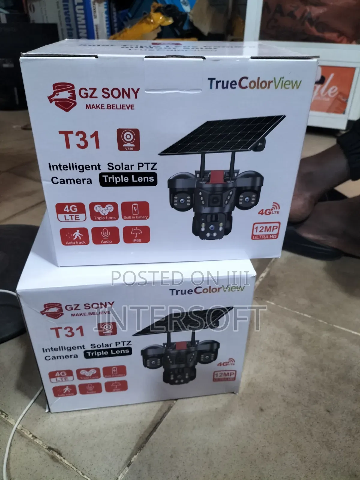 T31 Intelligent Solar 4g Lte PTZ Security Camera - Triple Lens, 9mp