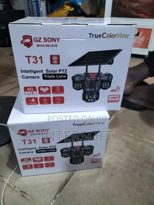 T31 Intelligent Solar 4g Lte PTZ Security Camera - Triple Lens, 9mp