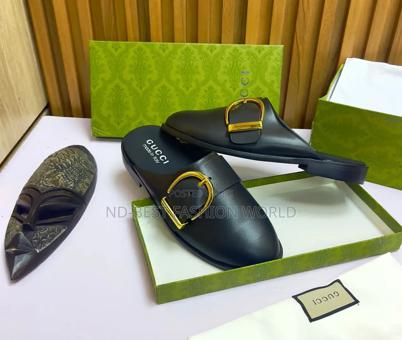 Side Buckle Half Shoe
