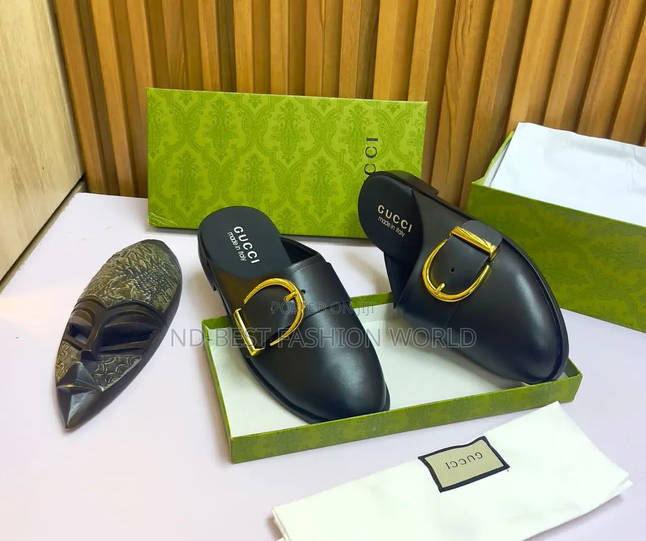 Side Buckle Half Shoe