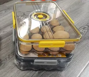 2-tier Stackable Egg Storage Container With Clear Lid