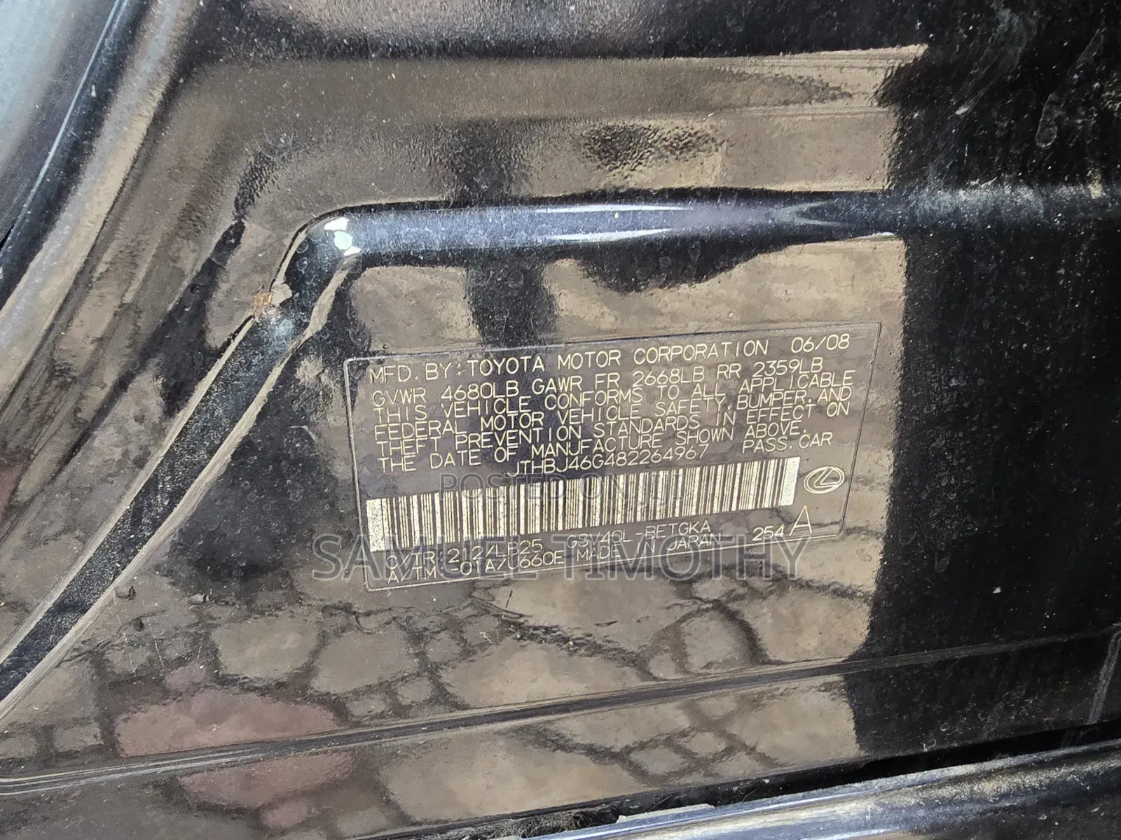 Lexus ES 350 2009 Black