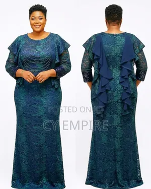 Green Dress With Bead Embellishments