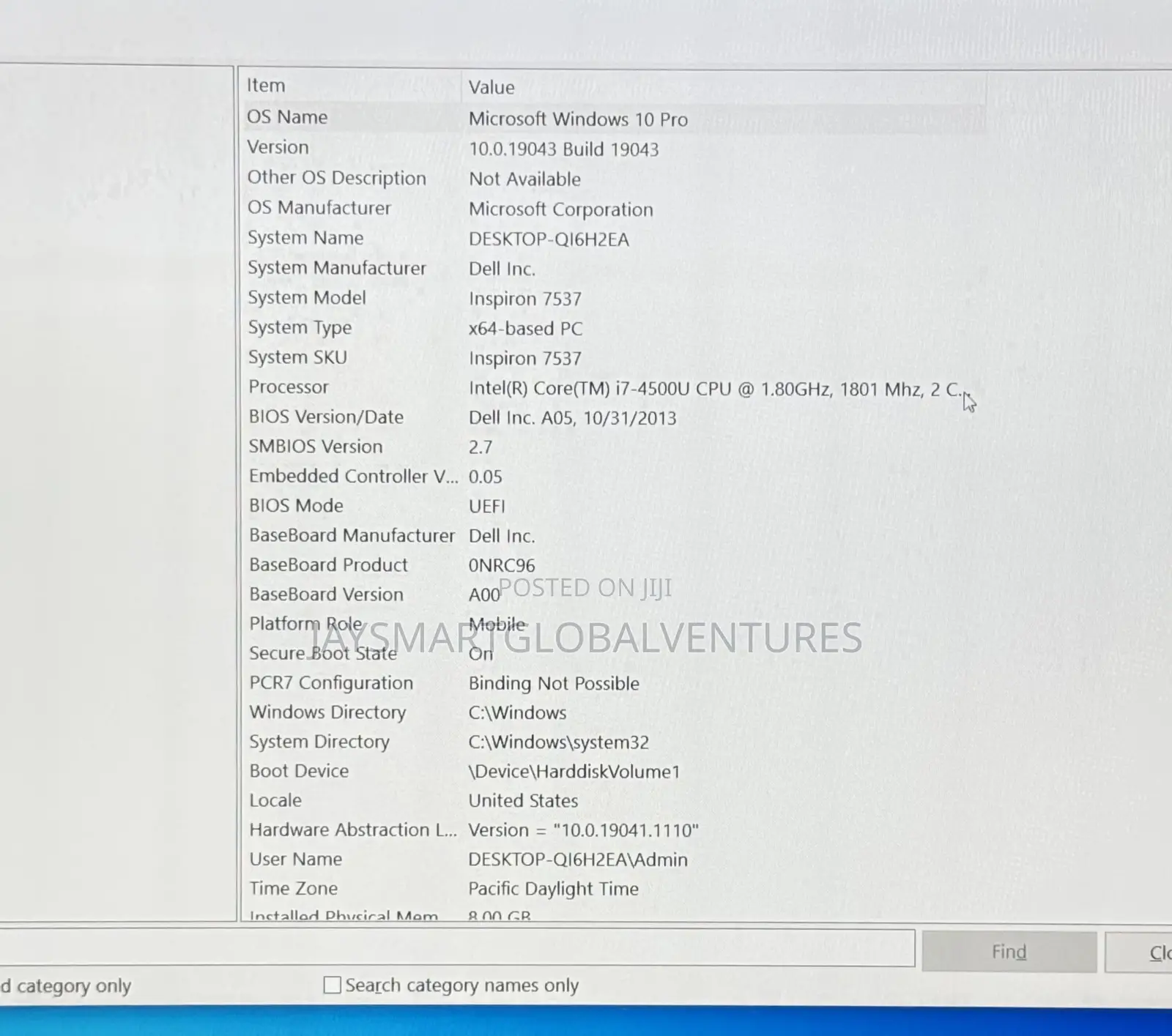 Laptop Dell Inspiron 15 7537 8GB Intel Core i7 SSD 256GB