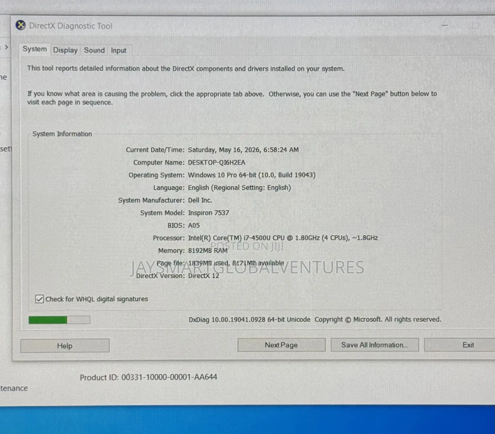 Laptop Dell Inspiron 15 7537 8GB Intel Core i7 SSD 256GB