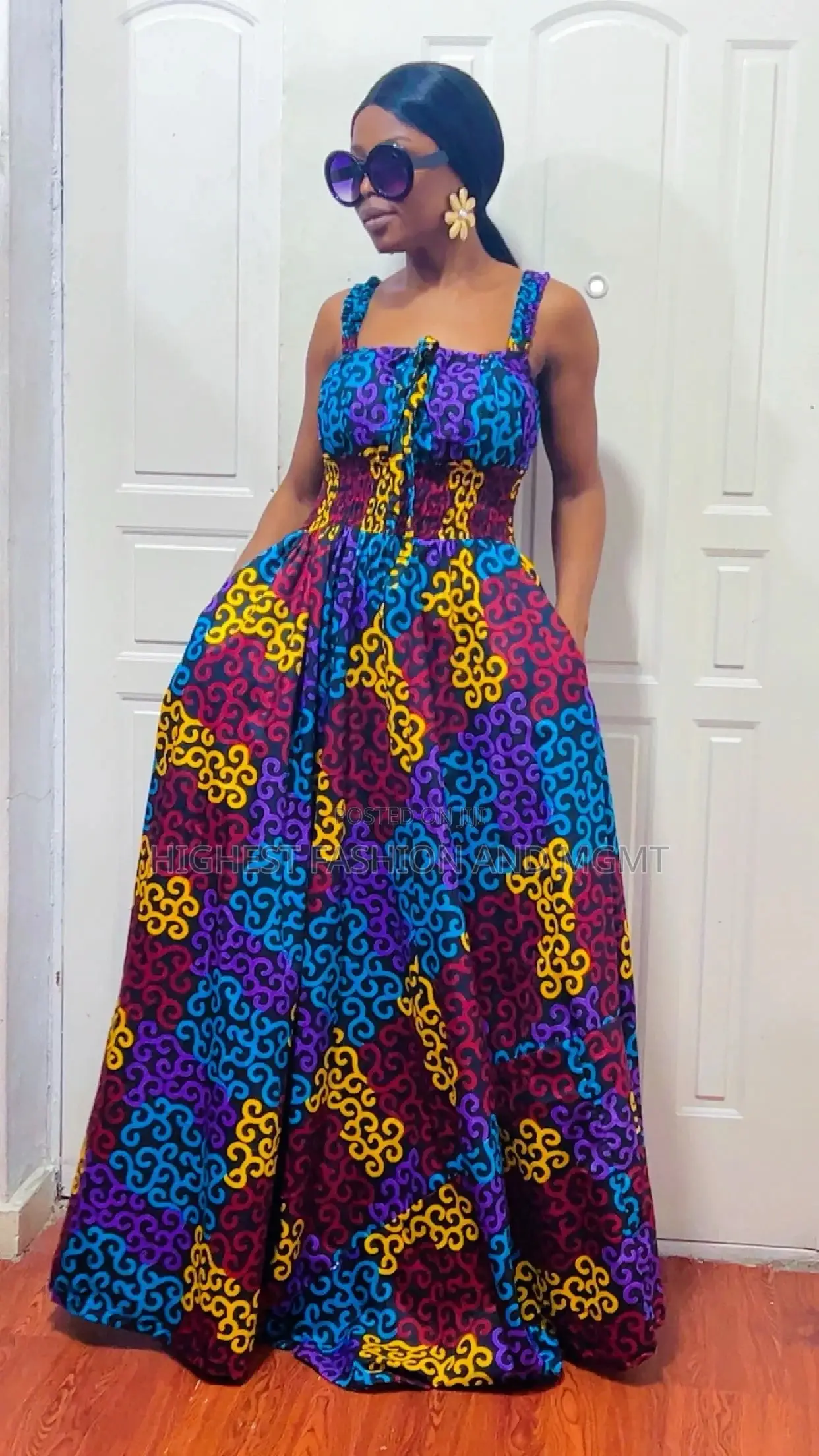 Smocked Ankara Gown - Style 433