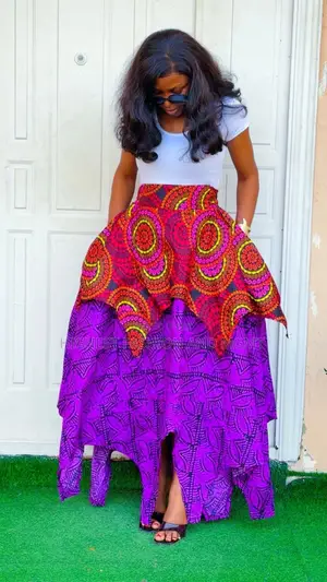 Ankara Multi-Layer Skirt - Style 502