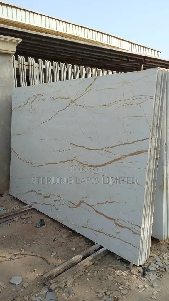 White Patterned Marble Quartz Slab