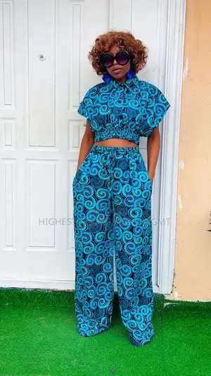Ankara Crop Top and Palazzo - Style 891
