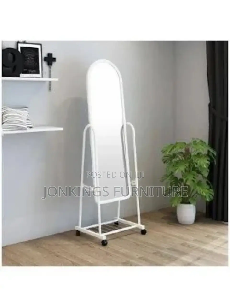 Movable Dressing Mirror(White)