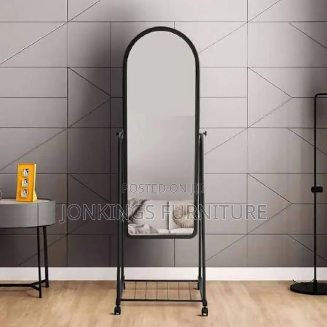 Portable Standing Dressing Mirror (Black)