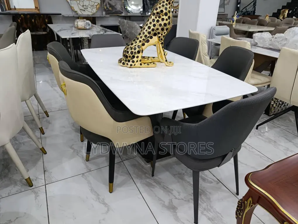 Super Strong Quality 6 Seaters Marble Dinning Sets
