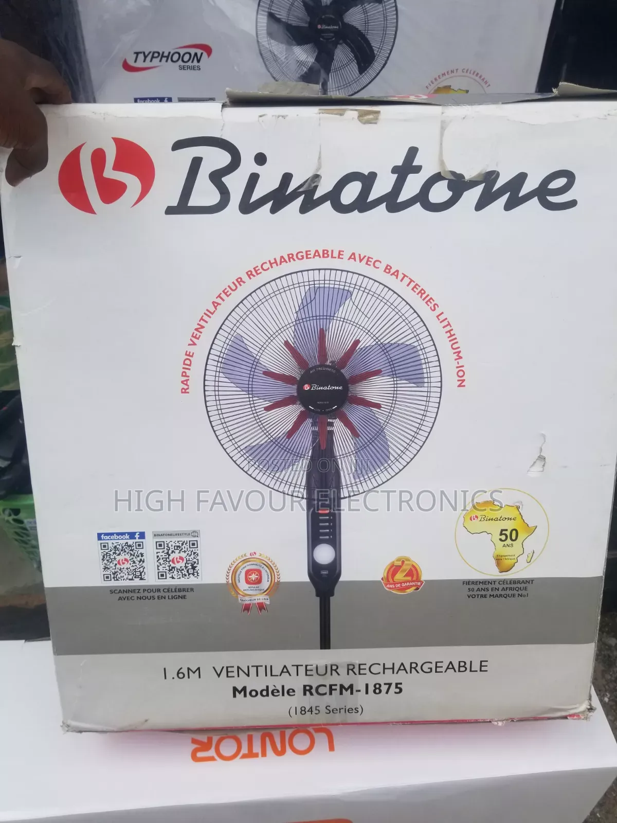 Binatone Rechargeable Standing Fan