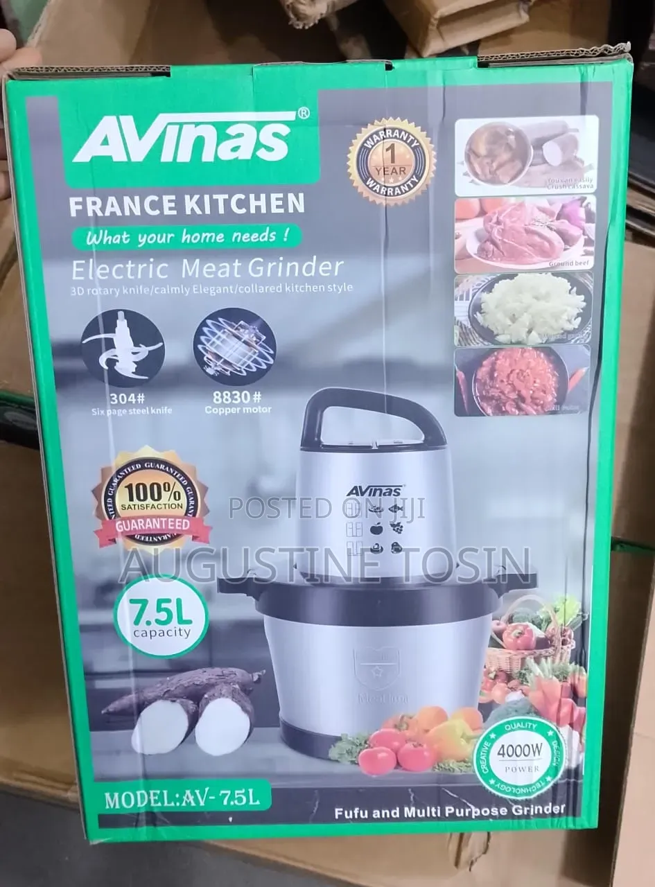 Avinas 7.5l Yam Pounder And Multiple Purpose Machine