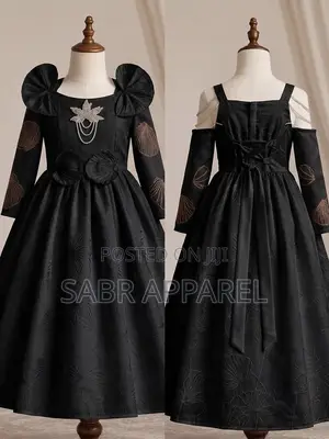 Midnight Royalty: Black Shimmering Ball Gown With Seashell Accents