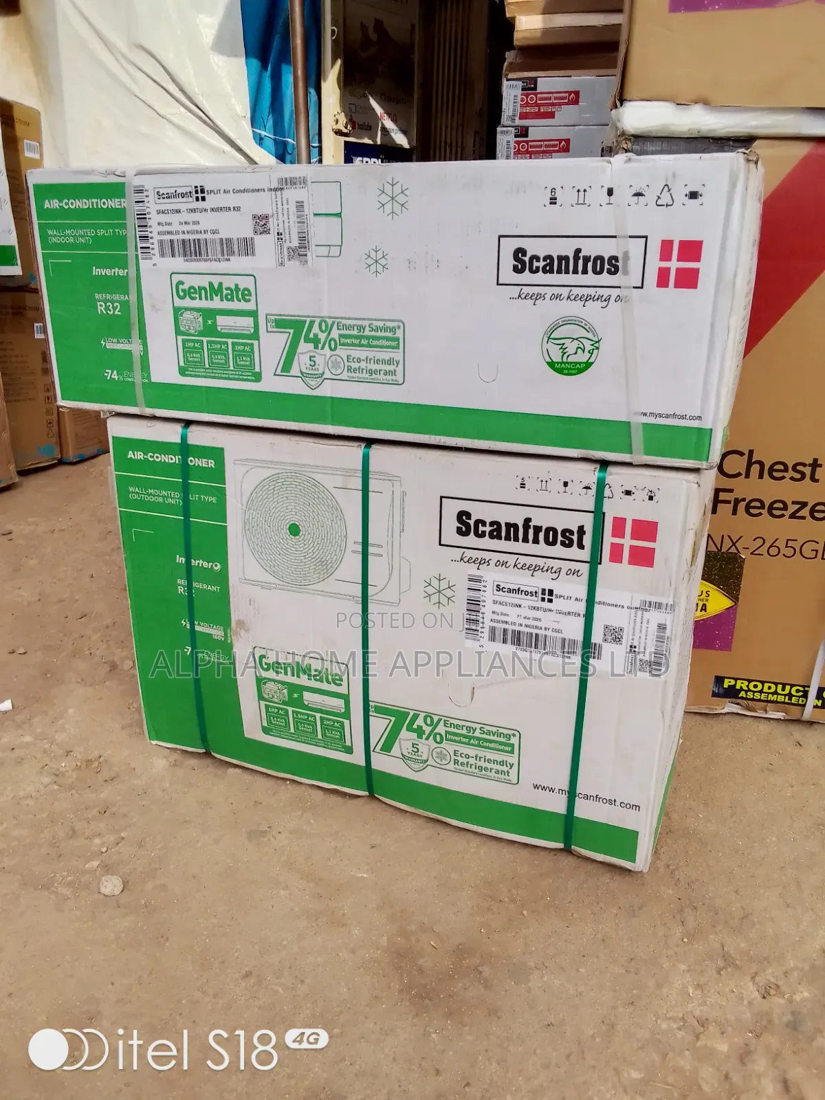 Scanfrost Inverter Ac 1.5hp White Colour