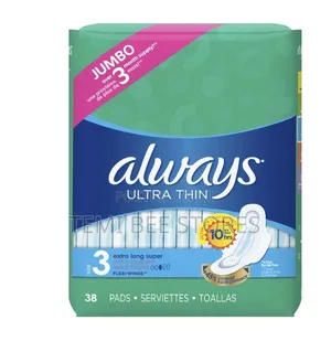 Always Ultra Thin Daytime Pads With Wings, Size 3, Unscented, 38 Count