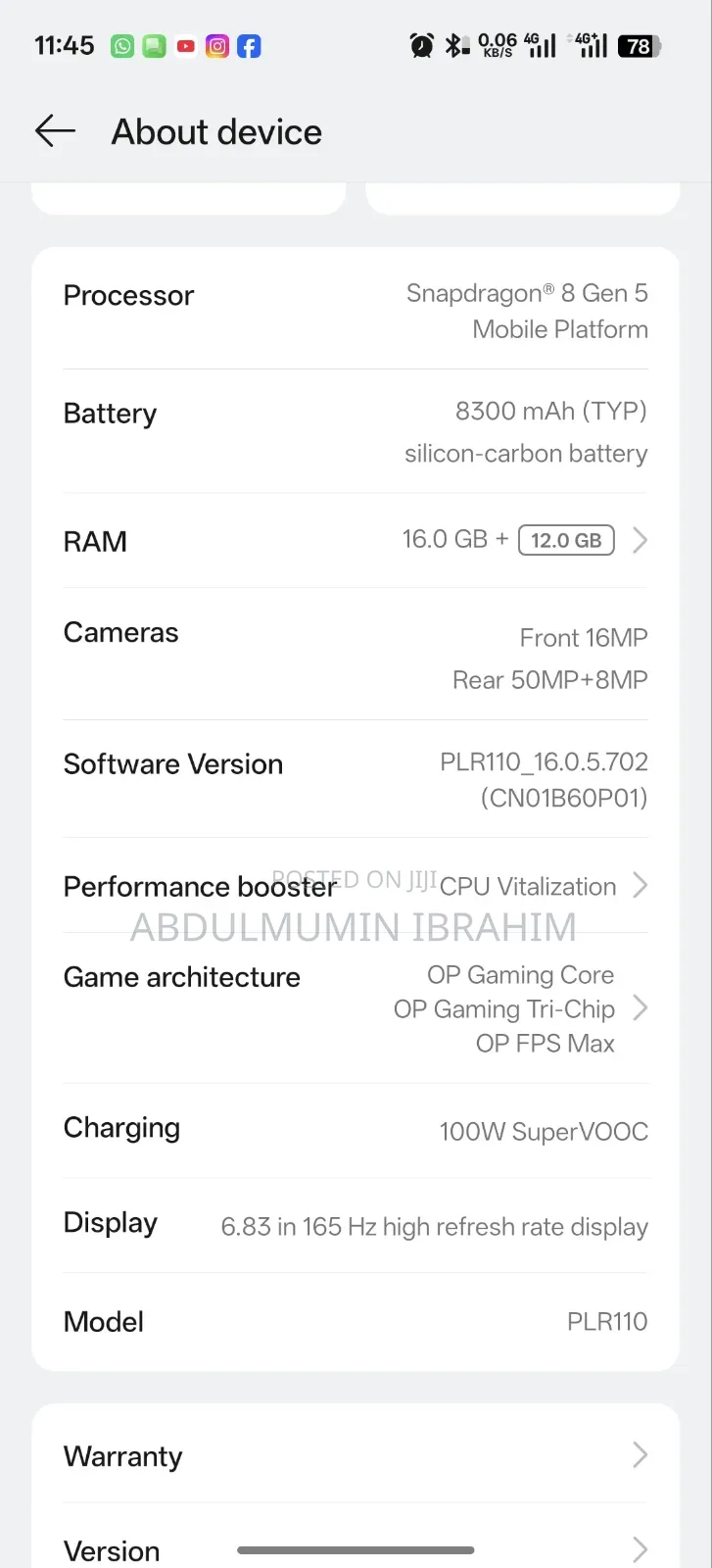 OnePlus 15 512 GB Black