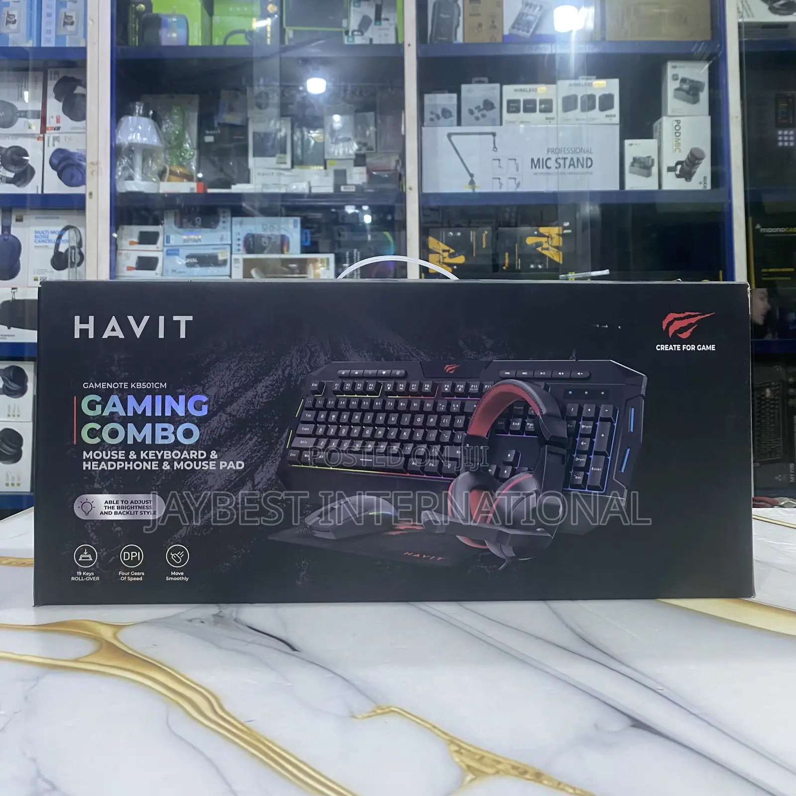 Gamenote Kb501cm Gaming Keyboard, Mouse, Headphone and Mouse Pad