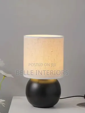 Modern Dable Lamp Glassy Ceramic Fabric Color Dimmable Pink White