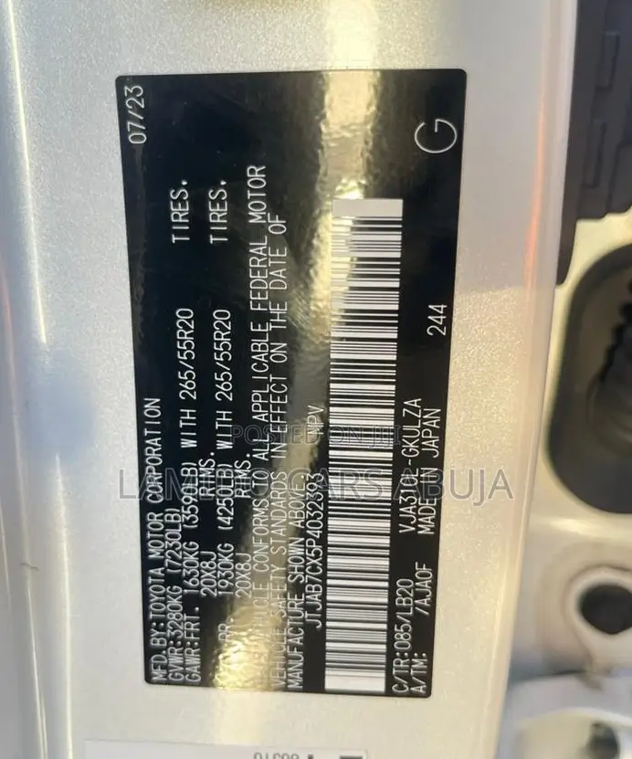 Lexus LX 600 2024 White
