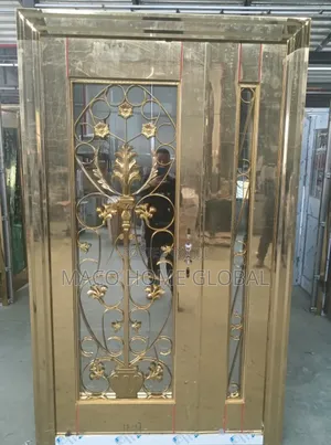 4ft by 7ft Stainless Glass Door