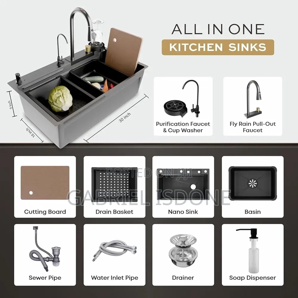 Multi Function Waterfall Sink