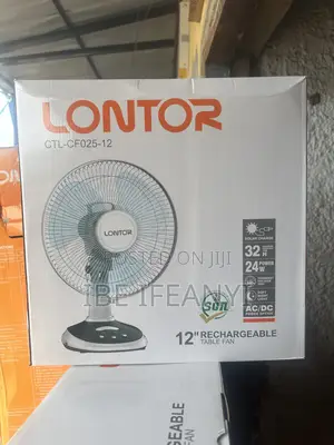 Lontor Rechargeable Table Fan 12’’