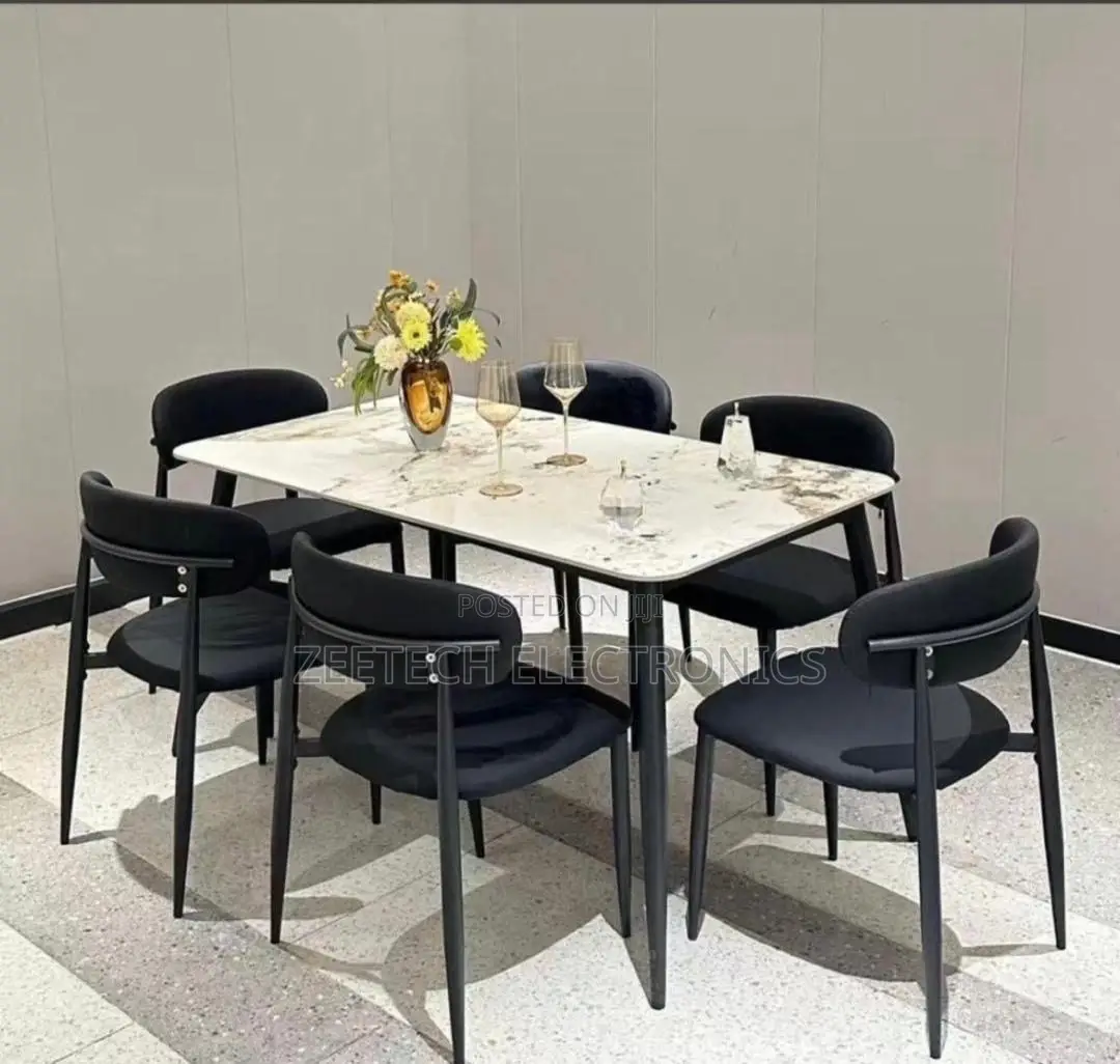6-Seater Marble Top Dining Set