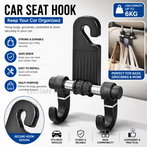 Car Seat Hook – Heavy Duty Car Headrest Organizer