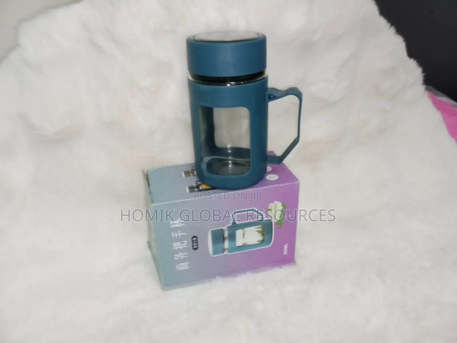 500ml Insulated Handle Glass Cup